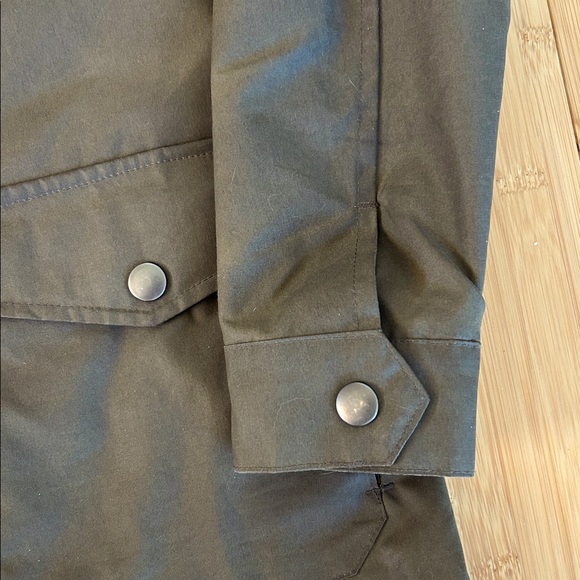 Bridge & Burn Waxed Canvas Hooded Barn Jacket Utility Jacket Women’s - Picture 4 of 13